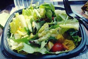 plate of green salad